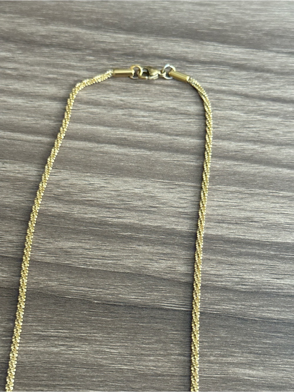Gold Rope Chain Necklace Q1034 - Picture 6 of 7